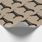 Plott Hound Dog Silhouette Cadeaupapier (Hoek)