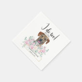Plott Hound Dog Wedding Cocktail Napkins Servet (Hoek)