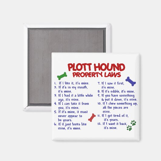PLOTT HOUND Eigendomsrecht 2 Magneet (Voorkant / Achterkant)