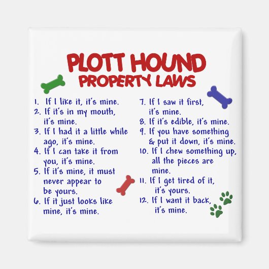 PLOTT HOUND Eigendomsrecht 2 Magneet (Voorkant)