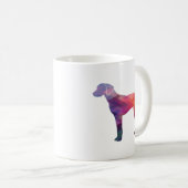Plott Hound Geometric Pattern Silhouette Paars Koffiemok (Voorkant rechts)