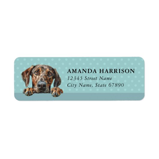 Plott Hound Hond Retour Adres Labels (Voorkant)