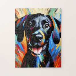 Plott Hound Hondenportret Acryl Kunstprint Legpuzzel