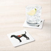 Plott Hound Hondenras Boho Floral Silhouette Kartonnen Onderzetters (Insitu)