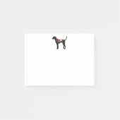 Plott Hound Hondenras Boho Floral Silhouette Post-it® Notes (Voorkant)