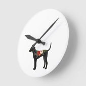 Plott Hound Hondenras Boho Floral Silhouette Ronde Klok (Hoek)