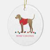 Plott Hound Hunting Dog Merry-kerstdesign Keramisch Ornament (Links)