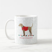 Plott Hound Hunting Dog Merry-kerstdesign Koffiemok (Links)