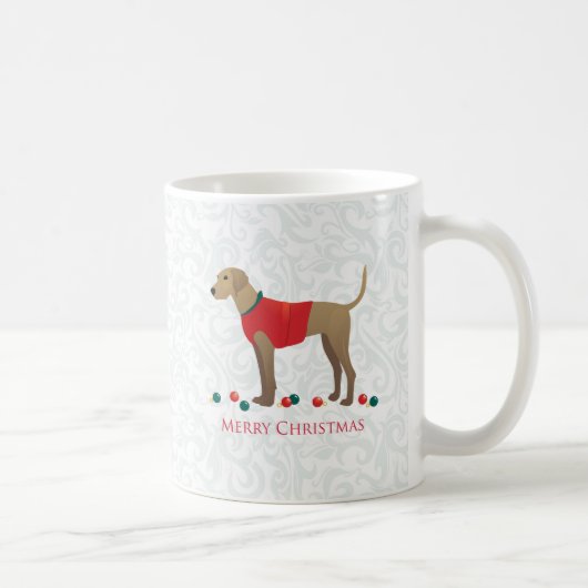 Plott Hound Hunting Dog Merry-kerstdesign Koffiemok (Rechts)