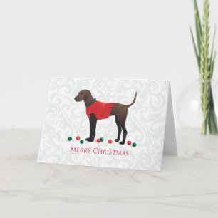 Plott Hound Kerstmis Feestdagen Kaart