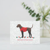 Plott Hound Kerstmis Feestdagenkaart (Staand voorkant)