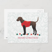 Plott Hound Kerstmis Feestdagenkaart (Voorkant / Achterkant)