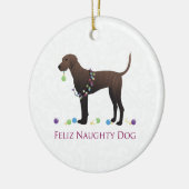 Plott Hound Kerstmis Keramisch Ornament (Links)