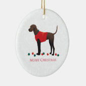 Plott Hound Kerstmis Keramisch Ornament (Rechts)