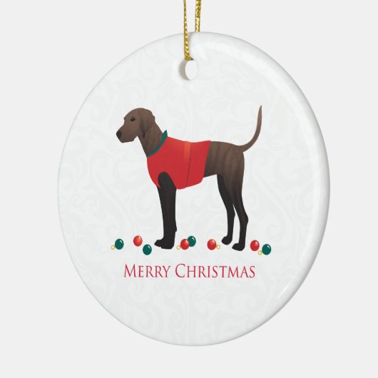 Plott Hound Kerstmis Keramisch Ornament (Links)