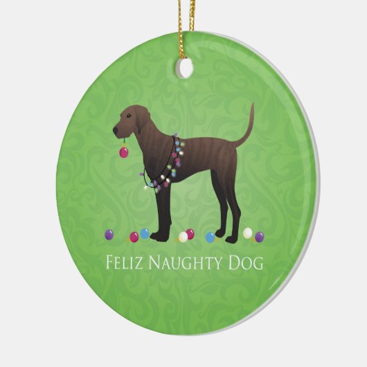 Plott Hound Kerstmis Keramisch Ornament (Links)