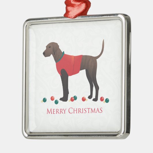 Plott Hound Kerstmis Metalen Ornament (Links)