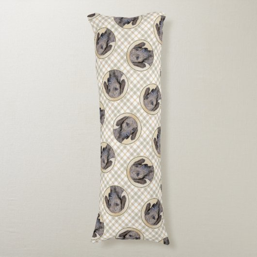 Plott Hound Painting Brindle Schattigee originele  Lichaamskussen (Voorkant Verticaal)