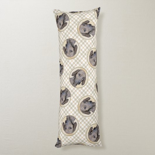 Plott Hound Painting Brindle Schattigee originele  Lichaamskussen (Achterkant (Verticaal))