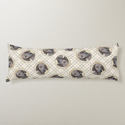 Plott Hound Painting Brindle Schattigee originele  Lichaamskussen (Voorkant)