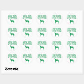 Plott Hound Ronde Sticker (Vel)