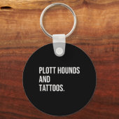 Plott Hounds en Tattoos Plotthound Eigenaar Dog In Sleutelhanger (Voorkant)