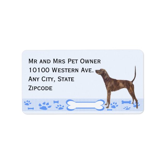 Plott op Blue Gingham Etiket (Voorkant)