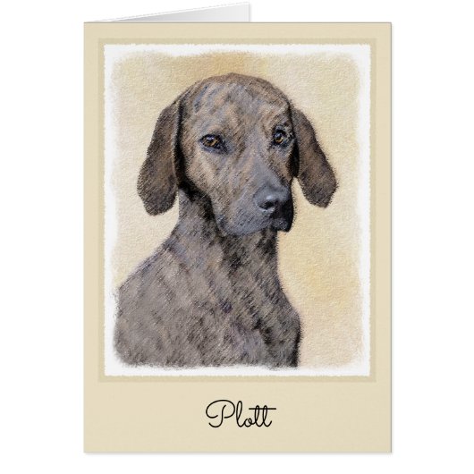 Plott Painting - Cute Original Dog Art (Voorkant)