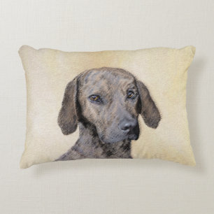 Plott Painting - Cute Original Dog Art Accent Kussen