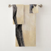 Plott Painting - Cute Original Dog Art Bad Handdoek (Insitu)