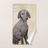 Plott Painting - Cute Original Dog Art Bad Handdoek (Handdoek)