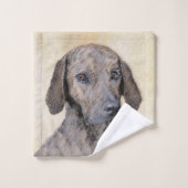 Plott Painting - Cute Original Dog Art Bad Handdoek (Wasdoekje)