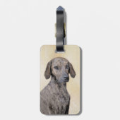 Plott Painting - Cute Original Dog Art Bagagelabel (Achterkant verticaal)