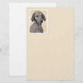 Plott Painting - Cute Original Dog Art Briefpapier (Voorkant / Achterkant)