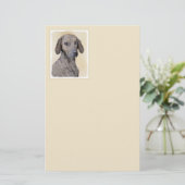 Plott Painting - Cute Original Dog Art Briefpapier (Staand voorkant)
