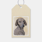 Plott Painting - Cute Original Dog Art Cadeaulabel (Achterkant)