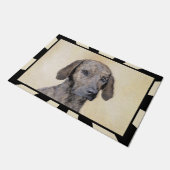 Plott Painting - Cute Original Dog Art Deurmat (Schuin)