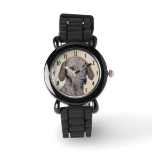 Plott Painting - Cute Original Dog Art Horloge