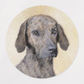 Plott Painting - Cute Original Dog Art Labels (Design 2)