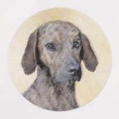 Plott Painting - Cute Original Dog Art Labels (Design 1)
