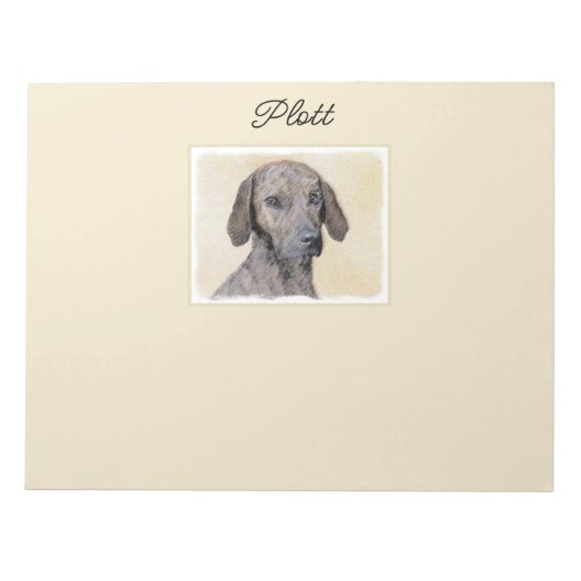 Plott Painting - Cute Original Dog Art-laptop Notitieblok (Voorkant)
