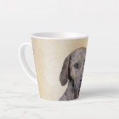 Plott Painting - Cute Original Dog Art Latte Mok (Linkerhoek)