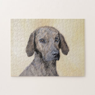Plott Painting - Cute Original Dog Art Legpuzzel