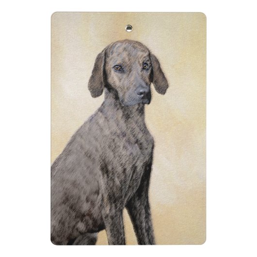 Plott Painting - Cute Original Dog Art Mini Klembord (Achterkant)