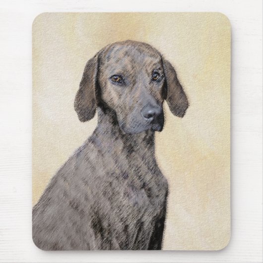 Plott Painting - Cute Original Dog Art Muismat (Voorkant)