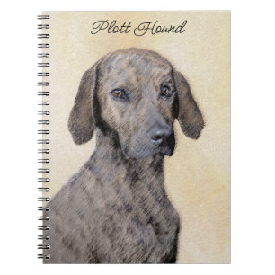 Plott Painting - Cute Original Dog Art Notitieboek