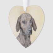 Plott Painting - Cute Original Dog Art Ornament (voorkant)