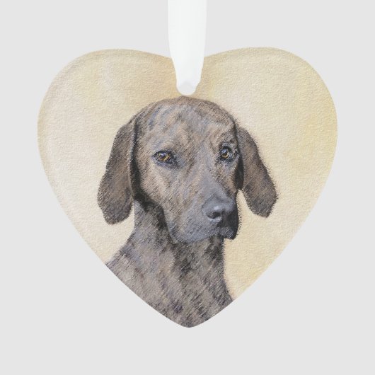 Plott Painting - Cute Original Dog Art Ornament (voorkant)