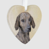 Plott Painting - Cute Original Dog Art Ornament (voorkant)