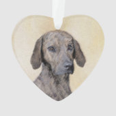 Plott Painting - Cute Original Dog Art Ornament (achterkant)